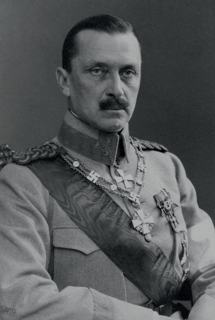 Regent G. Mannerheim, establisher of the Order of the White Rose of Finland.